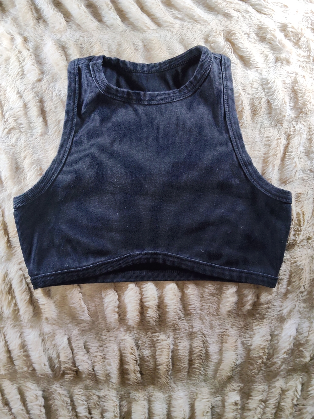 Black Cropped Tank Top